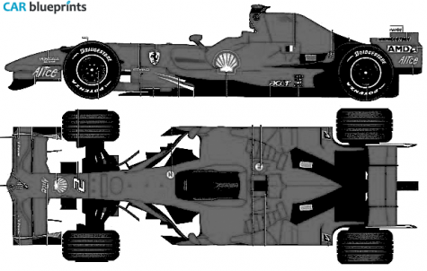 2008 Ferrari F2008 Verc OW blueprint