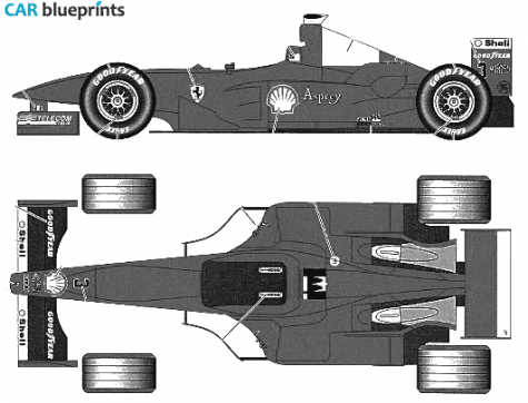 1998 Ferrari F300 Italy GP OW blueprint