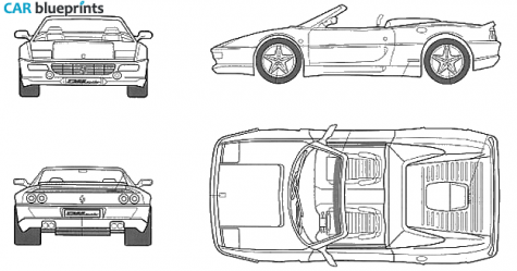 1995 Ferrari F355 Spider Cabriolet blueprint