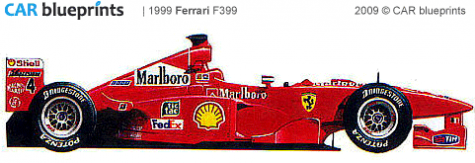 1999 Ferrari F399 F1 OW blueprint