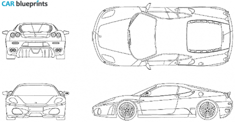 2005 Ferrari F430 Cabriolet blueprint