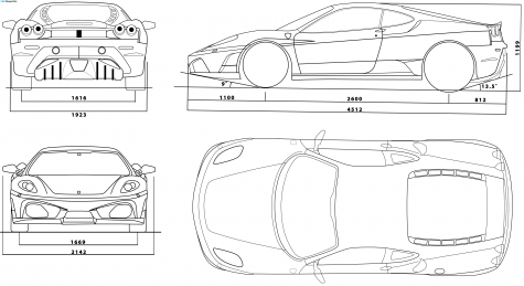 2005 Ferrari F430 Coupe blueprint