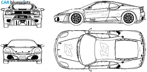 2006 Ferrari F430 Challenge Coupe blueprint