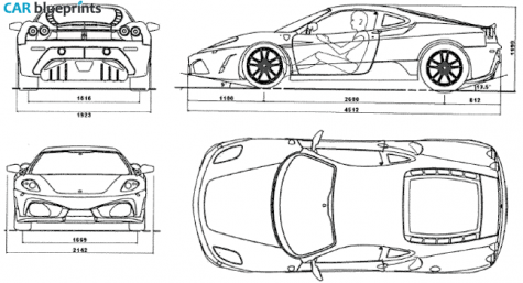 2007 Ferrari F430 Scuderia Coupe blueprint