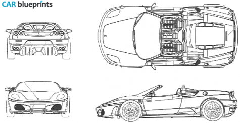 2005 Ferrari F430 Spider Targa blueprint