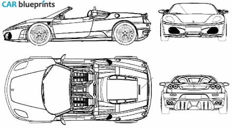 2005 Ferrari F430 Spider Cabriolet blueprint