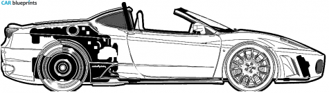 2004 Ferrari F430 Spider Cabriolet blueprint