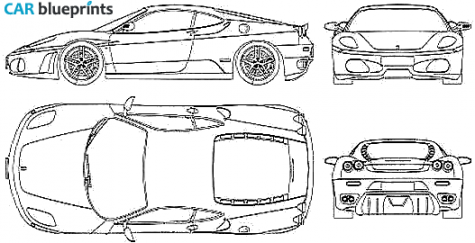 2005 Ferrari F430 Coupe blueprint