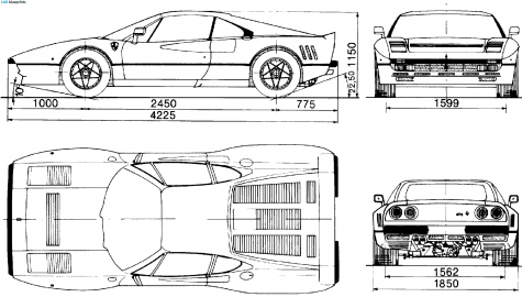 1984 Ferrari 288 GTO Coupe blueprint