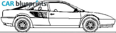 1986 Ferrari Mondial 32 QV Coupe blueprint