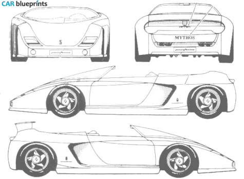 1989 Ferrari Mythos Cabriolet blueprint