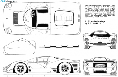 1967 Ferrari 330 P4 Coupe blueprint