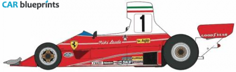 1976 Ferrari 312T F1 GP OW blueprint