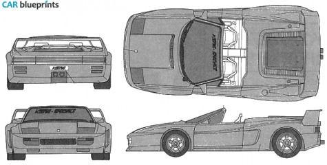 1999 Ferrari Koenig Specials Competition Spider Testarossa Roadster blueprint