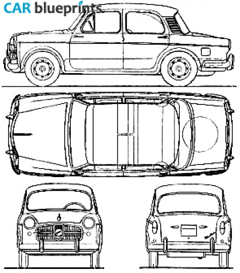 1961 Fiat 1100 Sedan blueprint