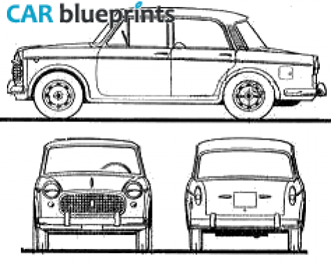 1960 Fiat 1100 Millecento Special Sedan blueprint