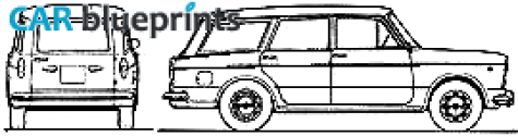 1967 Fiat 1100R Millecento Familiare Wagon blueprint