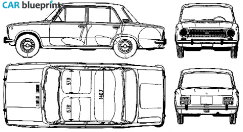 1973 Fiat 124 Sedan blueprint