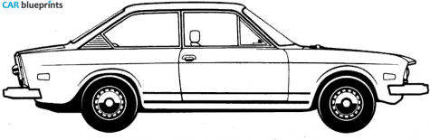 1975 Fiat 124 Coupe blueprint