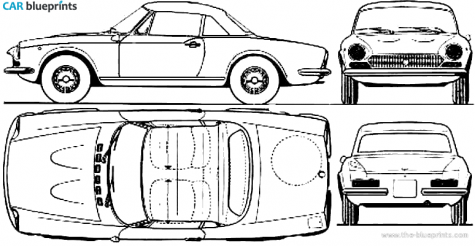 1975 Fiat 124 Piningarina Spider 1600 Roadster blueprint