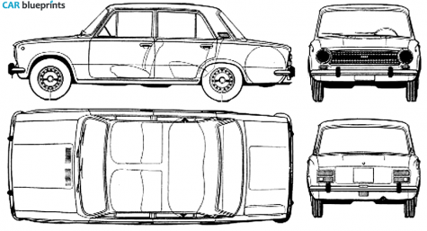 1973 Fiat 124 Sedan blueprint