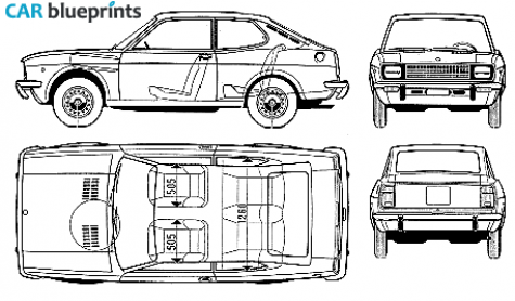 1978 Fiat 128 Coupe blueprint