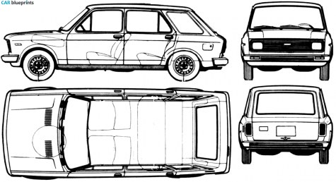 1977 Fiat 128 Europa CF Weekend Wagon blueprint