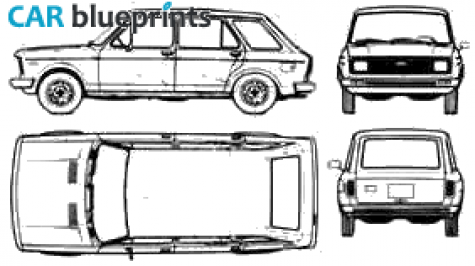 1978 Fiat 128 Europa Familiare Wagon blueprint