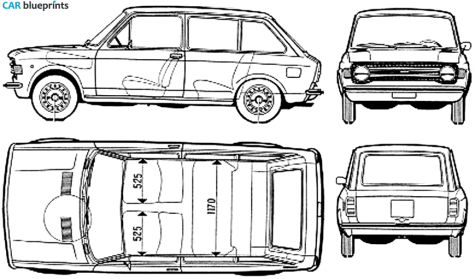 1979 Fiat 128 Familiale Wagon blueprint