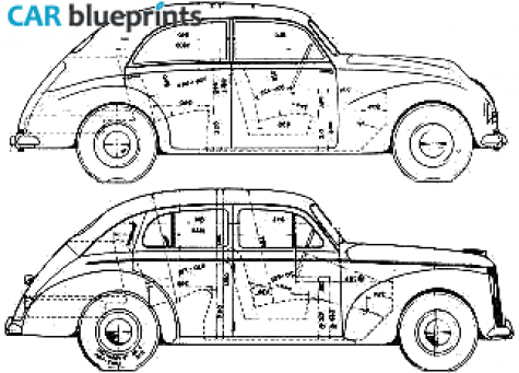 1946 Fiat 1300 Sedan blueprint