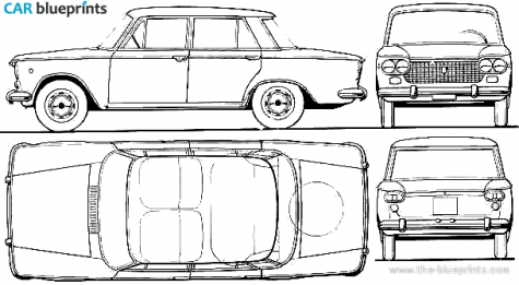 1962 Fiat 1300 Sedan blueprint