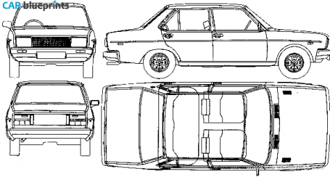 1978 Fiat 131 Supermirafiori TC Sedan blueprint