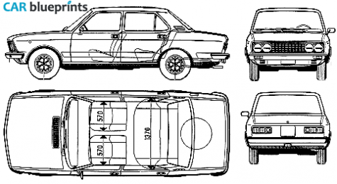 1973 Fiat 132 Special Sedan blueprint