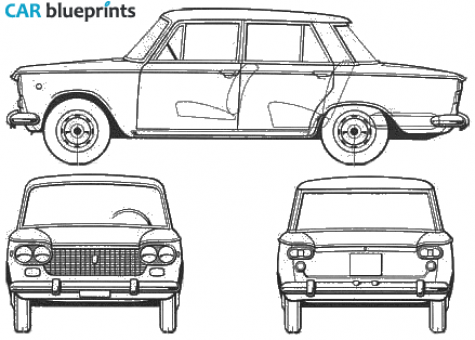 1963 Fiat 1500 Sedan blueprint