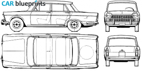 1964 Fiat 1500 L Sedan blueprint