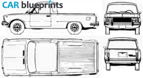 1972 Fiat 125 1600 Multicarga Pick-up blueprint