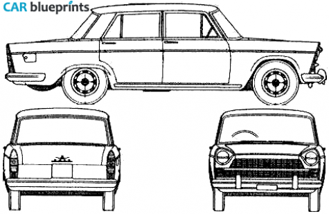 1959 Fiat 1800. 1959 Fiat 1800 Sedan blueprint