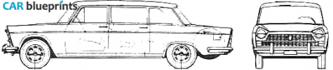 1961 Fiat 1800 Sedan blueprint