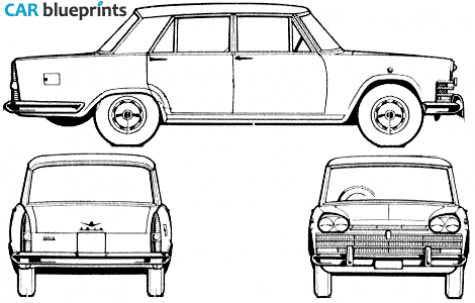 1959 Fiat 2100 Special Sedan blueprint