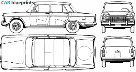 1963 Fiat 2300 Sedan blueprint