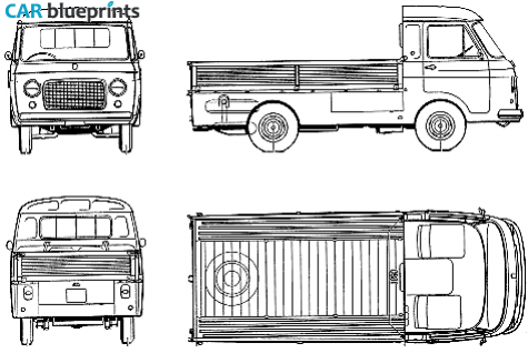 1973 Fiat 241tn Pick-up blueprint