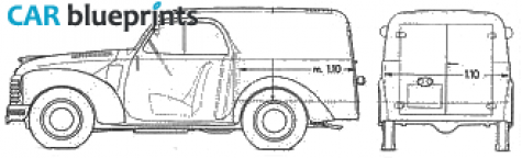 1951 Fiat 500 C Station Car Wagon blueprint