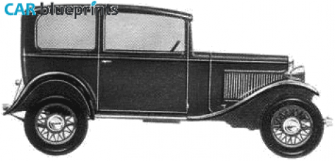 1932 Fiat 508 Ballila 2-door Berlina Sedan blueprint