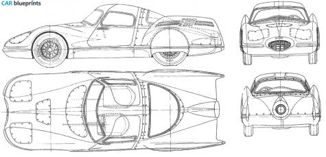 1954 Fiat Turbina 8001 Coupe blueprint