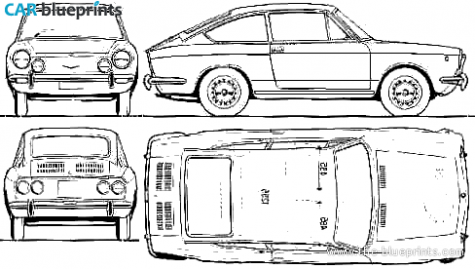 1972 Fiat 850 Coupe blueprint