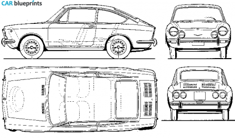 1965 Fiat 850 Sport Coupe blueprint