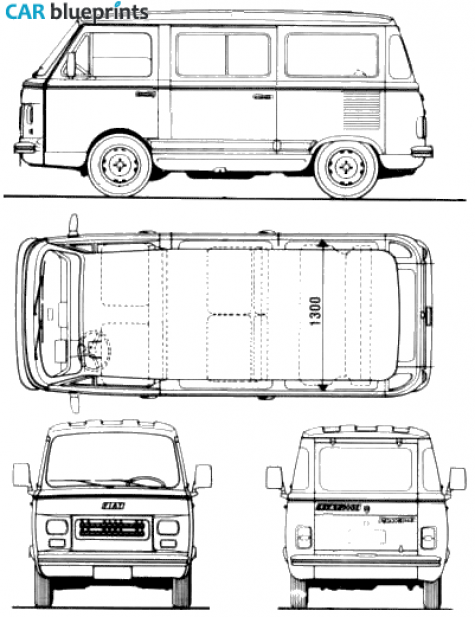 1982 Fiat 900E Bus blueprint