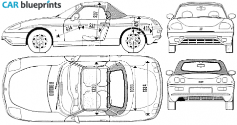 1997 Fiat Barchetta Cabriolet blueprint