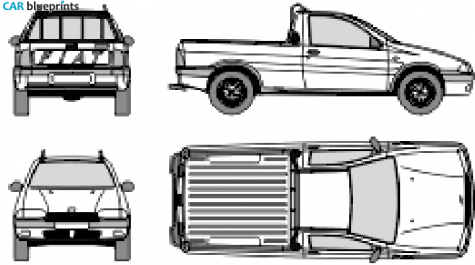 1996 Fiat Strada I Sedan blueprint