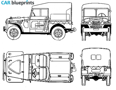 1973 Fiat Campagnola A SUV blueprint